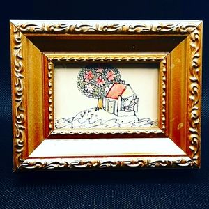 Mini 2"×3" Framed Mouse in Her House